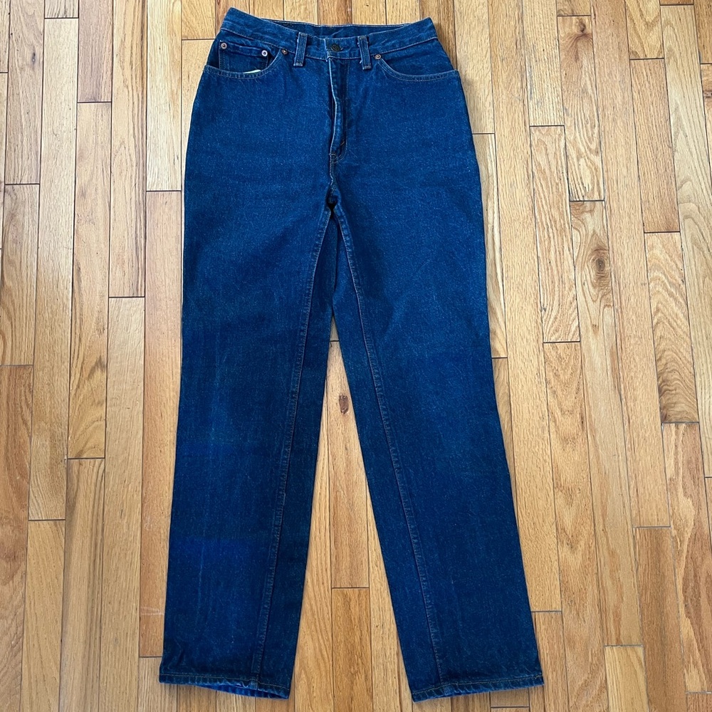 Vtg Levi's 18505 0214 Straight Leg Women's Jeans Dark Wash High Rise 80s USA